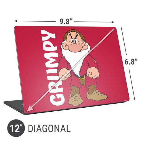 Disney Snow White Grumpy Dwarf Universal Laptop 12in (9.8 x 6.8in) Skin